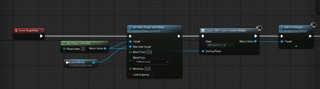 Frame Actor: Initial Settings